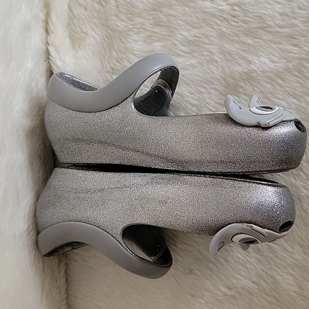 MINI MELISSA Jelly Silver Cat Shoes. Size 10 - Picture 11 of 12